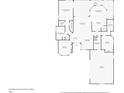 One-story home floor plan with 2 bedrooms, 2 baths and garage at 3116 Silkwood Ln, Port Charlotte, FL 33953