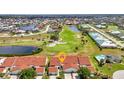 Scenic aerial view of home near golf course and lakes with lovely landscaping in a desirable community at 1640 Atares Dr # 6, Punta Gorda, FL 33950