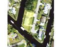 Aerial view of the property, highlighting waterfront location, lot lines, and neighborhood at 4297 Nettle Rd, Port Charlotte, FL 33953