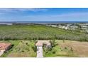 Expansive aerial view captures the home, lush greenery, and stunning waterfront scenery at 16531 San Edmundo Rd, Punta Gorda, FL 33955