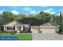 Charming single-story home with a two-car garage and landscaped front yard at 14583 Lillian Cir, Port Charlotte, FL 33981