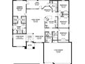 Detailed floor plan featuring an open-concept layout, four bedrooms, and a spacious kitchen at 14583 Lillian Cir, Port Charlotte, FL 33981