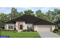 Charming single-story home with well-manicured lawn and attached two-car garage at 209 Annapolis Ln, Rotonda West, FL 33947