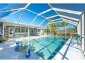 Inviting screened-in pool area featuring a sparkling pool and comfortable lounging space at 2550 Ivanhoe St, Port Charlotte, FL 33952