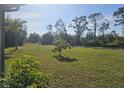 An expansive backyard with mature trees creates a private and picturesque outdoor setting at 501 San Cristobal Ave, Punta Gorda, FL 33983