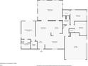 Detailed floorplan showcasing the layout of the home, including the primary bedroom and living spaces at 13632 Clara Ln, Port Charlotte, FL 33981