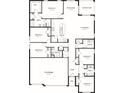 Detailed floor plan showcasing five bedrooms, three bathrooms, and a three-car garage at 1484 Mableton Dr, Port Charlotte, FL 33953