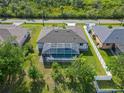 Backyard aerial view featuring a private pool and a well-maintained lawn at 1508 Westover St, Port Charlotte, FL 33953