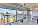 Screened in balcony with seating and waterfront views at 601 Shreve St # 36C, Punta Gorda, FL 33950