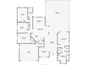 Detailed floor plan showcasing layout, dimensions, and relationship between spaces at 3172 Sikeston Ave, North Port, FL 34286