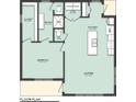 Detailed floor plan featuring the bedroom, living, kitchen, utility, and bathroom at 20208 Winkler Ave, Port Charlotte, FL 33954