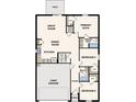 Detailed floor plan featuring an open concept design with a primary suite and two additional bedrooms at 7760 Lucinda Rd, North Port, FL 34291
