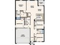 Detailed floor plan showcasing the layout of this 4-bedroom home, including a kitchen, living spaces, and garage at 3899 Geary Ter, North Port, FL 34288