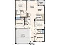 Open-concept floor plan featuring four bedrooms, two bathrooms, a spacious living area, and a two-car garage at 5581 Bannock Cir, North Port, FL 34288