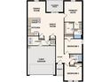 Detailed floor plan showcasing the layout of the home, including a kitchen, bedrooms, and primary suite at 7093 Roman Ave, North Port, FL 34291