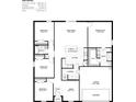 Detailed floor plan showcasing a four-bedroom layout, spacious great room, and a convenient kitchen-laundry-garage design at 2504 Hemet St, North Port, FL 34288