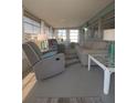 Inviting sunroom featuring comfortable seating, bright windows, and stylish decor at 354 Blackburn Blvd, North Port, FL 34287