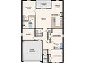 Detailed floor plan showcasing a three-bedroom layout with an owner's suite, study, and open-concept living space at 4169 Langsom Ln, North Port, FL 34286