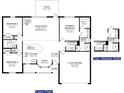 Detailed floor plan showcasing bedrooms, bathrooms, kitchen, living room, and a two-car garage layout at 2277 Chanute St, Port Charlotte, FL 33953
