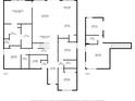 Floor plan showing the layout of rooms, including bedrooms, living room, kitchen, bathrooms, laundry, and dining areas at 12857 Pinnacle Ln, Venice, FL 34293