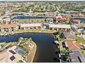Beautiful aerial shot of real estate and waterway in Cape Coral, Florida at 1345 Mediterranean Dr # A105, Punta Gorda, FL 33950