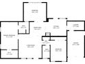 Detailed floor plan showcasing the layout of the home, including room dimensions and flow at 582 Ridgewood Nw St, Port Charlotte, FL 33952