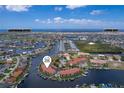 Aerial view of waterfront condos located near Peace River and Charlotte Harbor at 3334 Purple Martin Dr # 214, Punta Gorda, FL 33950