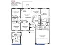 Detailed floor plan showcasing four bedrooms, two bathrooms, and a two-car garage at 139 Hardee Way, Rotonda West, FL 33947