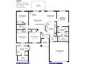 Detailed floor plan showcasing four bedrooms, two baths, kitchen, dining room, and a two-car garage at 23498 Moses Ct, Punta Gorda, FL 33980