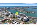 Beautiful Clearwater Beach condo building with boat slips, swimming pool, and amazing water views at 851 Bayway Blvd # 403, Clearwater Beach, FL 33767