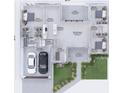 Detailed floor plan showcasing the layout of the home, including bedrooms, bathrooms, kitchen, and living spaces at 1 Goldenrod Dr, Placida, FL 33946