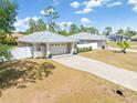 Well-maintained home featuring an attached garage, long driveway, and nicely manicured landscaping at 2411 Atwater Dr, North Port, FL 34288