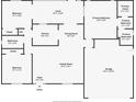 Detailed floor plan showcasing the layout of the bedrooms, bathrooms, kitchen, lanai, Gathering room, and garage at 4129 Palisades Ave, North Port, FL 34287