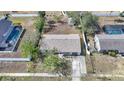 Aerial view showcases the home's layout and its placement within the surrounding neighborhood at 4243 Hokan Ave, North Port, FL 34287