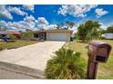 Beautiful home featuring a well-manicured lawn, landscaping, and a convenient two-car garage for easy parking at 3080 Saint James St, Port Charlotte, FL 33952