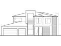 Architectural rendering of a modern home featuring a two car garage, clean lines, and balanced design at 234 Bangsberg Se Rd, Port Charlotte, FL 33952