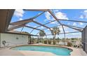 Screened-in pool overlooking a serene lake view, perfect for relaxation and enjoying the outdoors at 158 Norman St, Port Charlotte, FL 33954