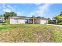 Well-kept single-story home with manicured lawn, two-car garage, and welcoming facade at 3647 Culpepper Ter, North Port, FL 34286