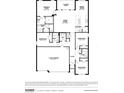 Detailed floor plan showcasing the layout of the home with the owner's suite, three car garage, and open living spaces at 25166 Alcazar Dr, Punta Gorda, FL 33955