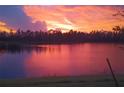 View of the lake with gorgeous sunset reflecting in the water at 14271 Heritage Landing Blvd # 1516, Punta Gorda, FL 33955