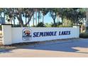 The Seminole Lakes community sign at 26111 Feathersound Dr, Punta Gorda, FL 33955