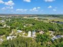 Scenic aerial view of the home's location surrounded by lush greenery and waterways under a blue sky at 3616 Allapatchee Dr, Punta Gorda, FL 33950