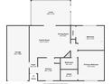 Detailed floor plan showcasing the layout of the home, including the kitchen, bedrooms, living spaces, and lanai at 4044 S Salford Blvd, North Port, FL 34287
