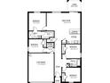 Detailed floor plan showcasing the layout of the home with bedrooms, bathrooms, great room, and kitchen at 18139 Regan Ave, Port Charlotte, FL 33948