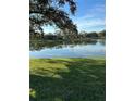 Scenic view of a serene pond reflecting the sky, surrounded by lush green grass at 2023 Lynx Run, North Port, FL 34288
