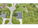An aerial view of a home with a pool and well-maintained yard at 1523 Napoleon Rd, North Port, FL 34288