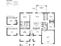 Spacious four bedroom floor plan featuring an open concept living area, kitchen, and garage at 2534 Longworthy Rd, North Port, FL 34288