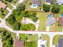 Aerial view of property showing pool, spacious yard, and surrounding neighborhood at 976 Great Falls Nw Ter, Port Charlotte, FL 33948