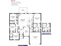 Detailed floor plan showcasing a 2,115 square foot home with 4 bedrooms, 3 bathrooms, and an open-concept living space at 15712 Aldama Cir, Port Charlotte, FL 33981