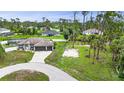 Picturesque home featuring a spacious backyard, complemented by mature trees and ample greenery at 1546 Gourmet Rd, North Port, FL 34288